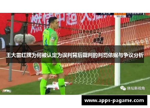 王大雷红牌为何被认定为误判背后裁判的判罚依据与争议分析